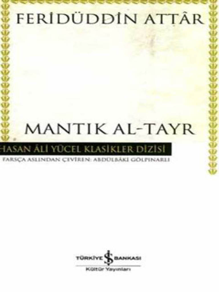 Mantık Al-Tayr Kitap Kapağı