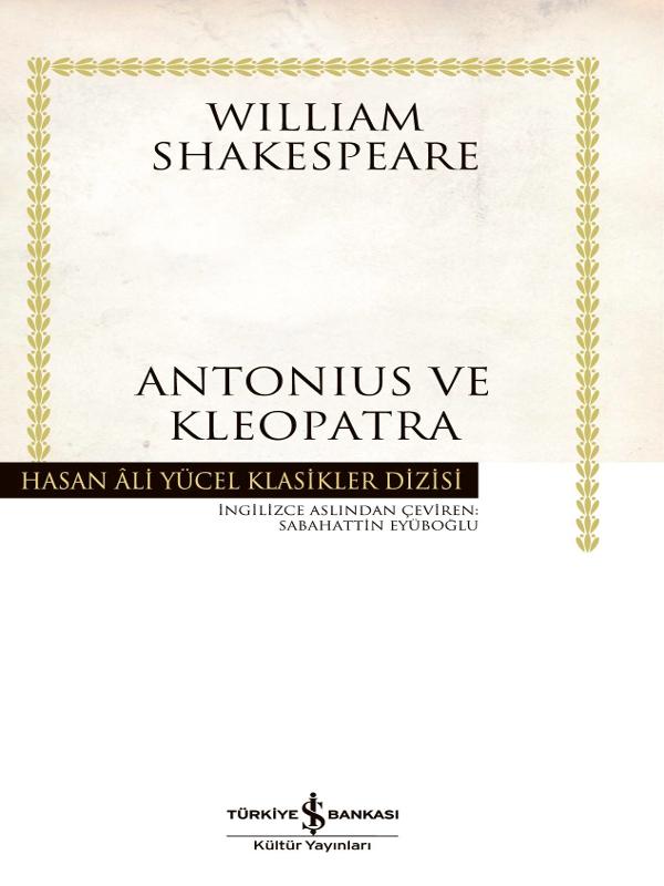 Antonius ve Kleopatra Kitap Kapağı