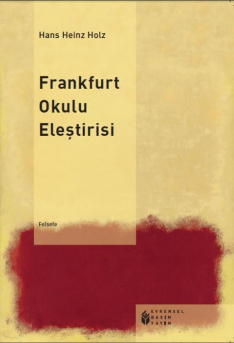 Frankfurt Okulu Eleştirisi Kitap Kapağı
