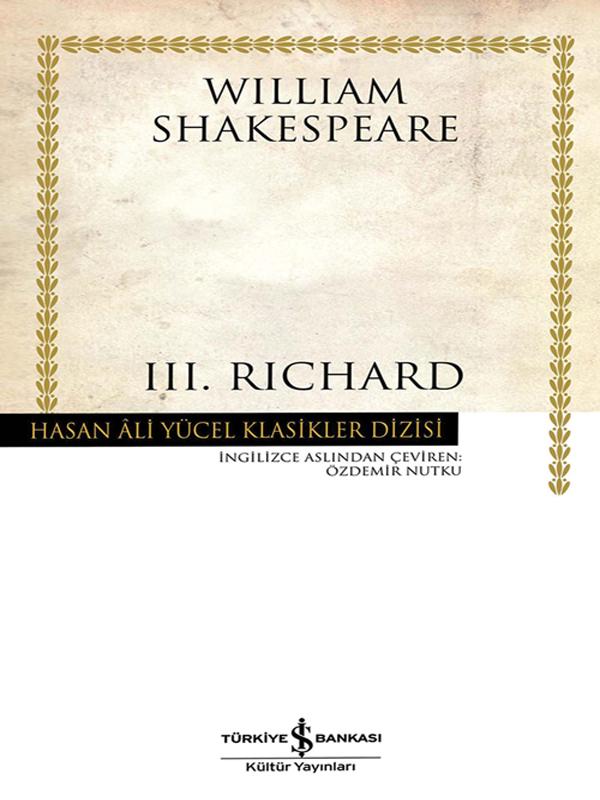 III. Richard Kitap Kapağı