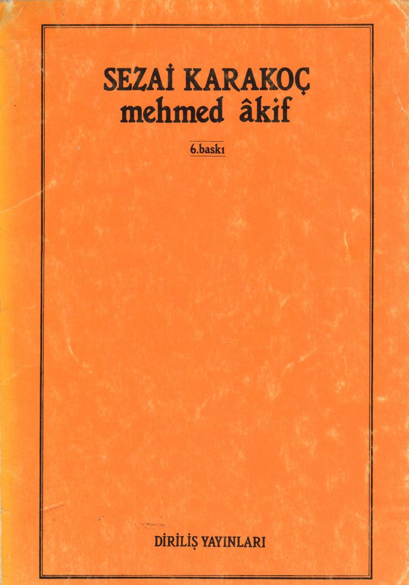 Mehmet Akif Kitap Kapağı
