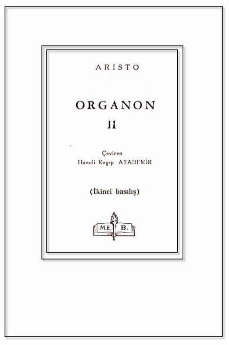 Organon 2: Önermeler Kitap Kapağı